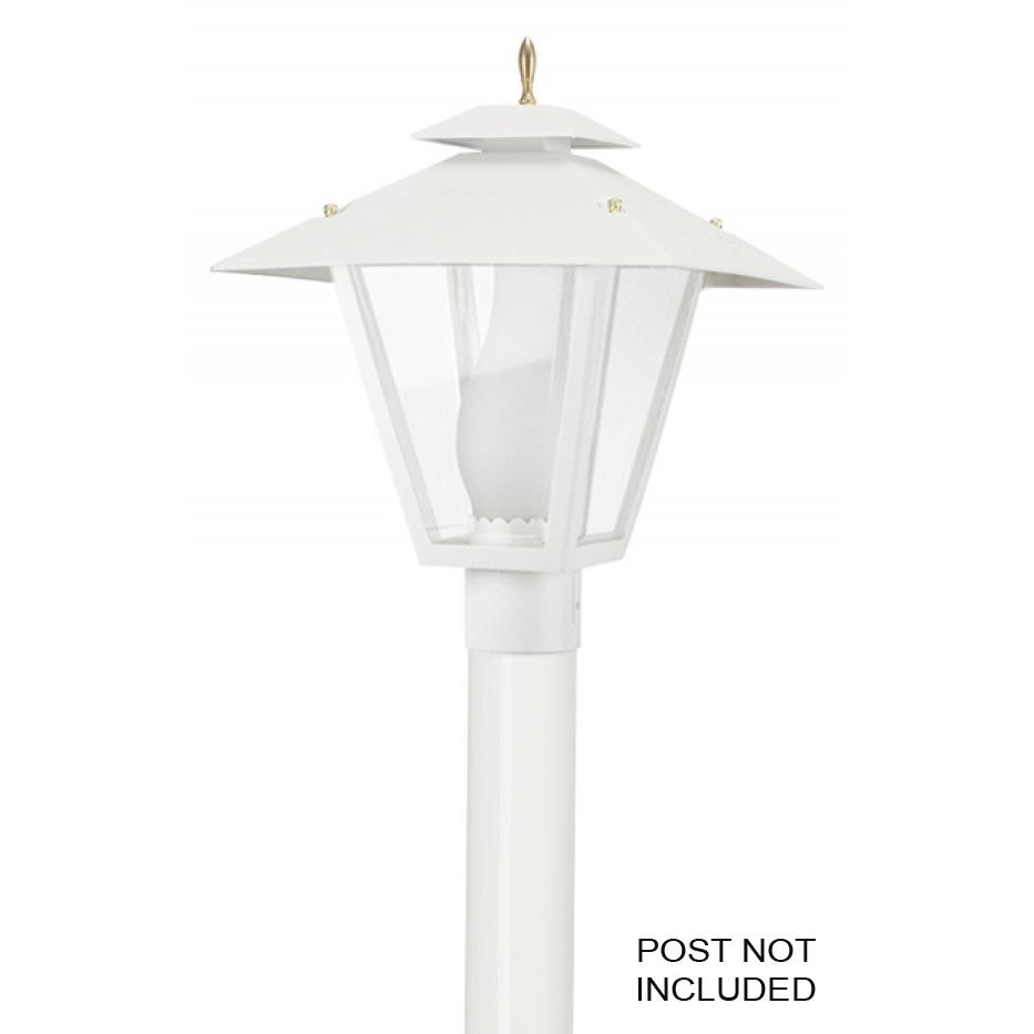 Wave Lighting 113A-LR12C LED Marlex Colonial Post Light in White